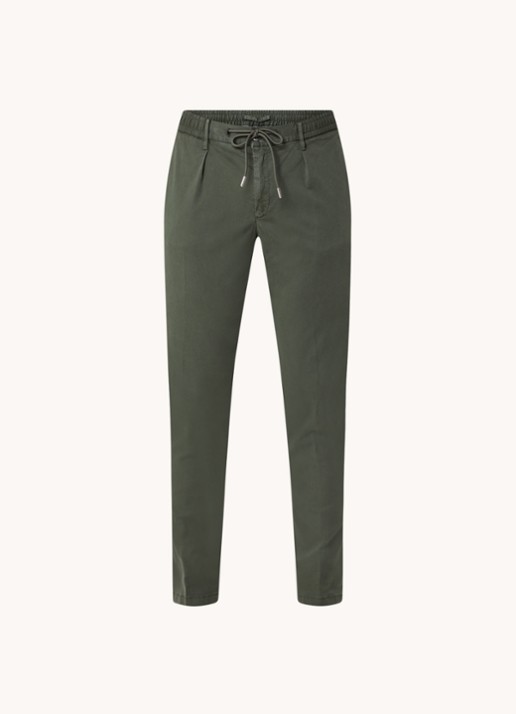 Profuomo Skinny fit chino  met steekzakken - voorkant bronsgroen