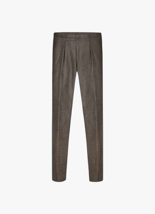 Profuomo Slim fit chino in wolblend - voorkant 4 antraciet