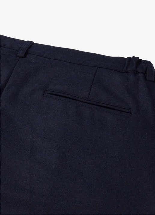 Profuomo Slim fit chino in wolblend - detail 4 donkerblauw