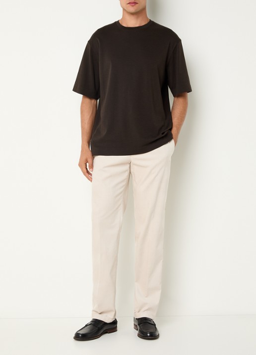 Profuomo Slim fit chino van corduroy met steekzakken