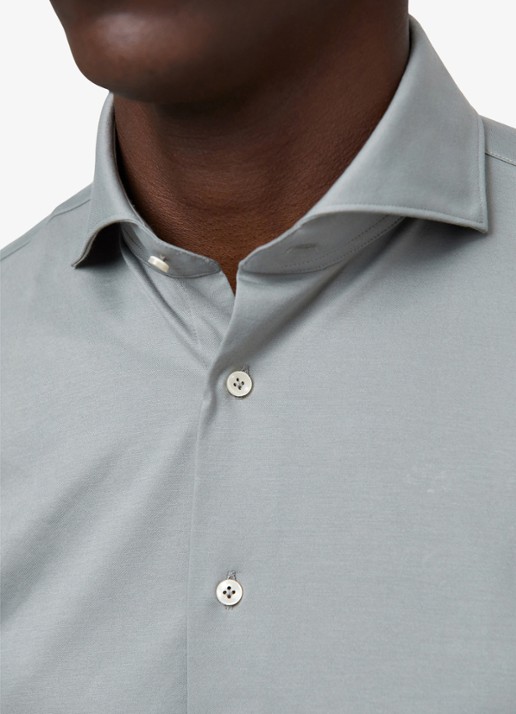 Profuomo Slim fit Japanese knitted shirt - detail 5 groen