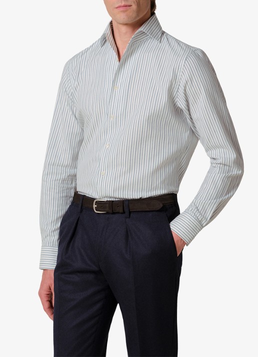 Profuomo Slim fit overhemd met streepprint