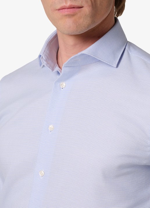 Profuomo Slim fit overhemd - detail 3 lichtblauw