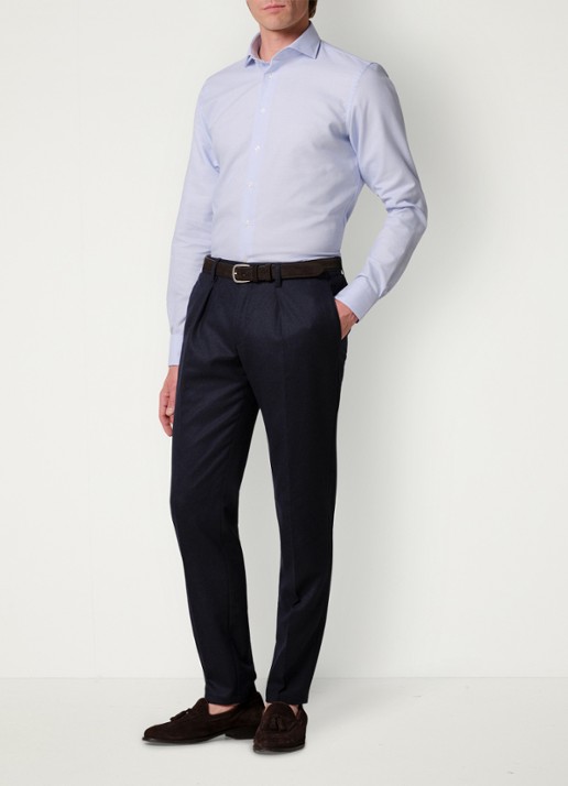 Profuomo Slim fit overhemd - voorkant 6 lichtblauw