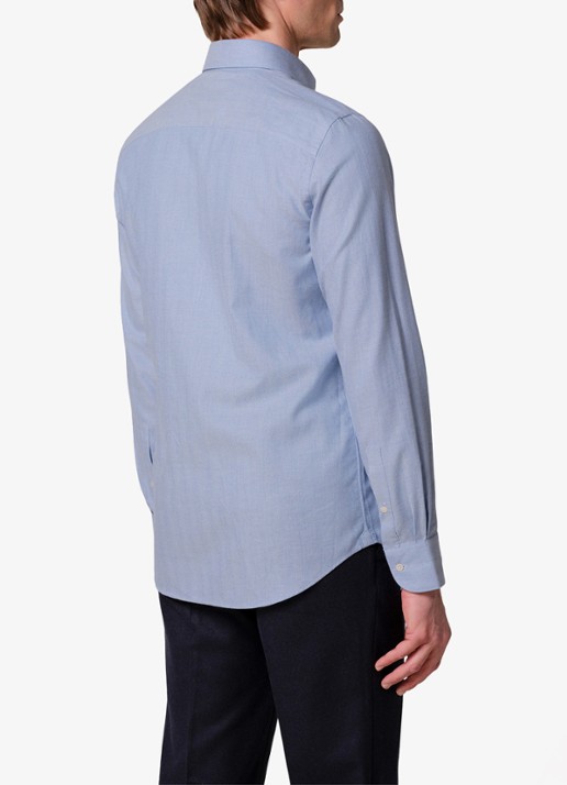 Profuomo Slim fit overhemd - achterkant 3 blauw