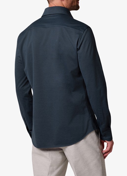 Profuomo Slim fit overhemd - achterkant 3 donkerblauw