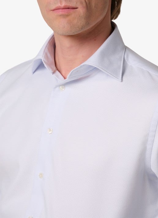 Profuomo Slim fit overhemd - detail 3 lichtblauw