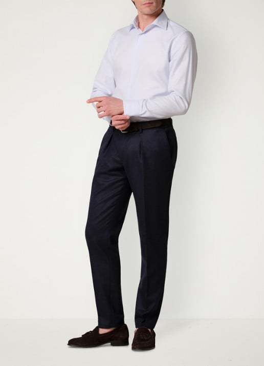 Profuomo Slim fit overhemd - voorkant 6 lichtblauw