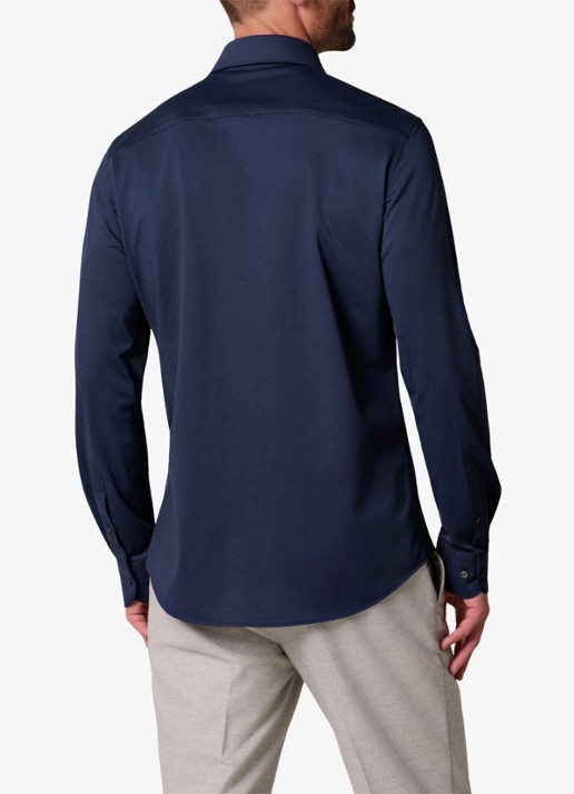 Profuomo Slim fit overhemd - achterkant donkerblauw