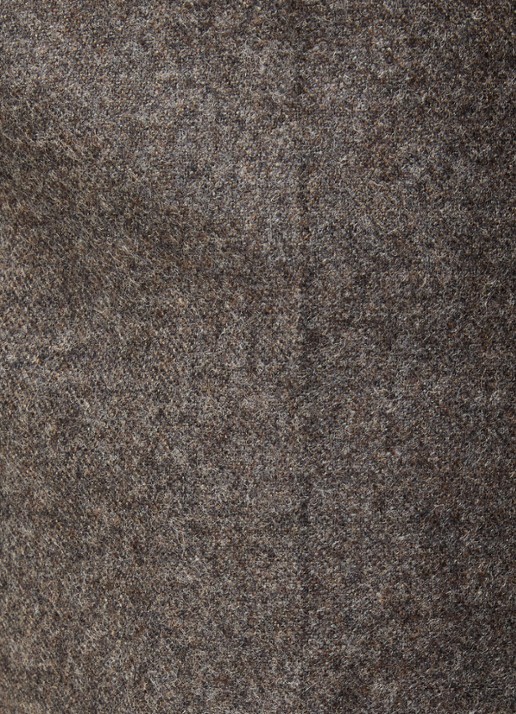 Profuomo Slim fit pantalon in wolblend met steekzakken - detail 10 middengrijs