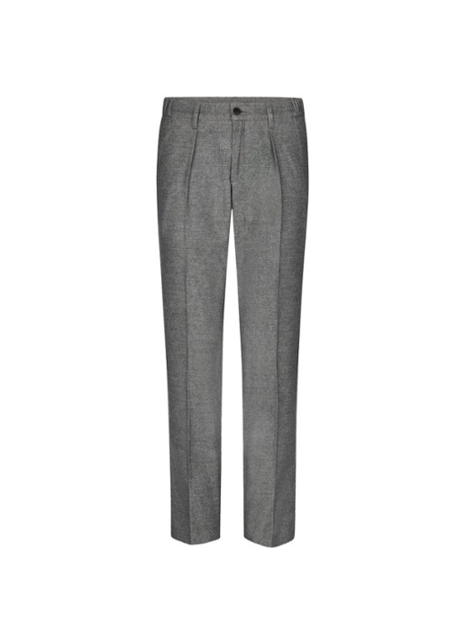 Profuomo Slim fit pantalon met steekzakken - voorkant middengrijs