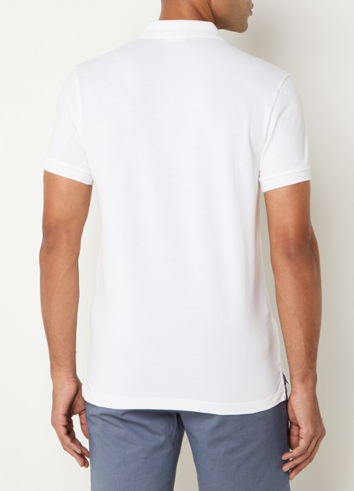 Profuomo Slim fit polo  - achterkant 2 wit