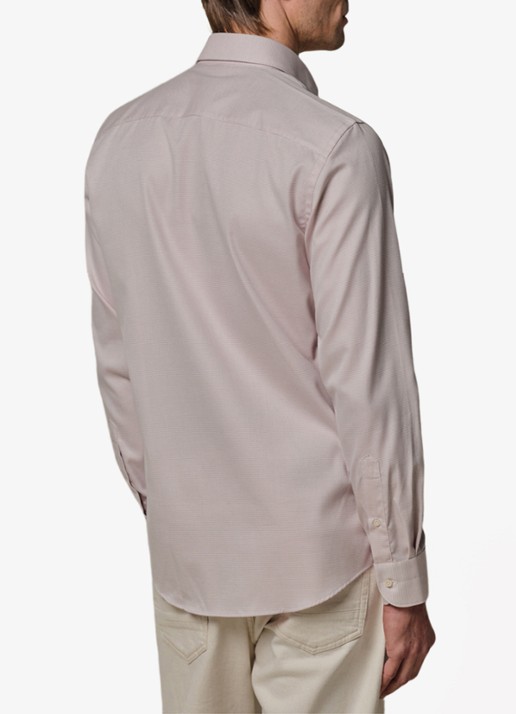 Profuomo Slim fit strijkvrij shirt met cutaway kraag - achterkant 6 roze