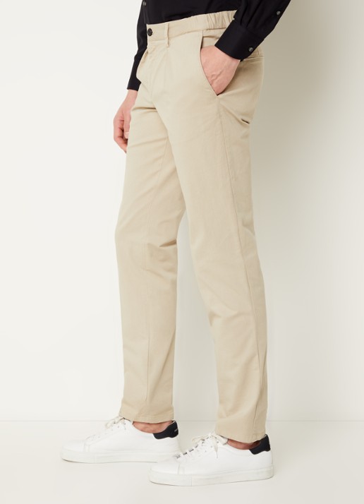 Profuomo Straight fit chino met steekzakken - detail 2 beige
