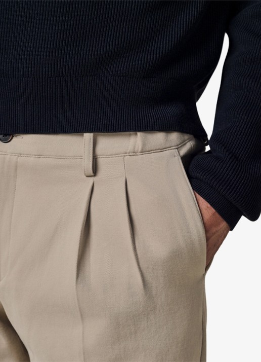 Profuomo Straight fit chino met steekzakken - detail 3 beige