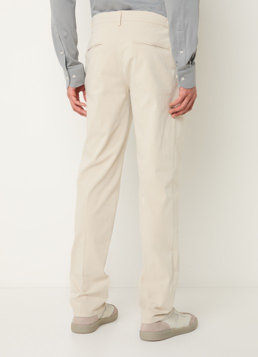Profuomo Straight fit chino met stretch - achterkant zand