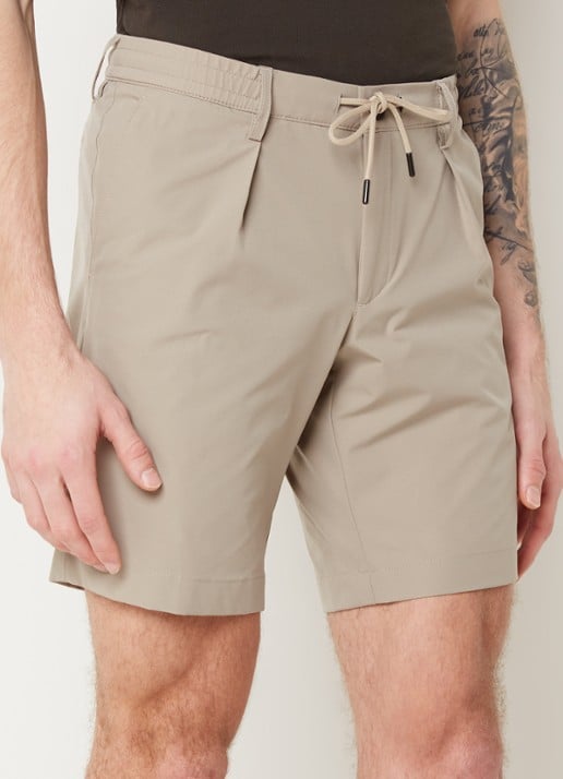 Profuomo Straight fit korte chino met trekkoord