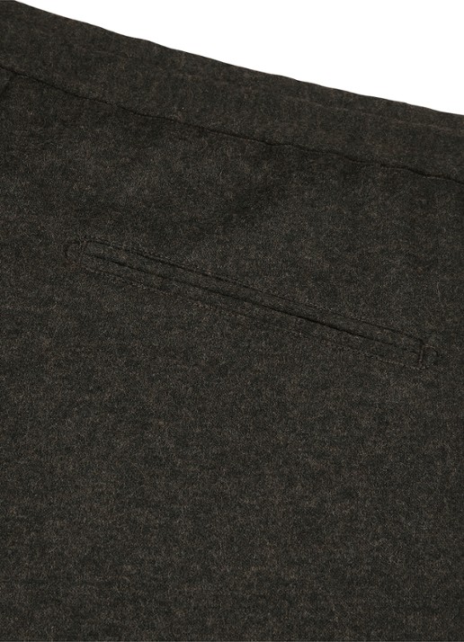 Profuomo Straight fit pantalon in wolblend - detail 3 bruin