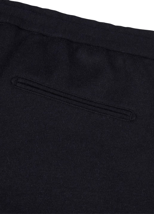 Profuomo Straight fit pantalon in wolblend - detail 5 donkerblauw