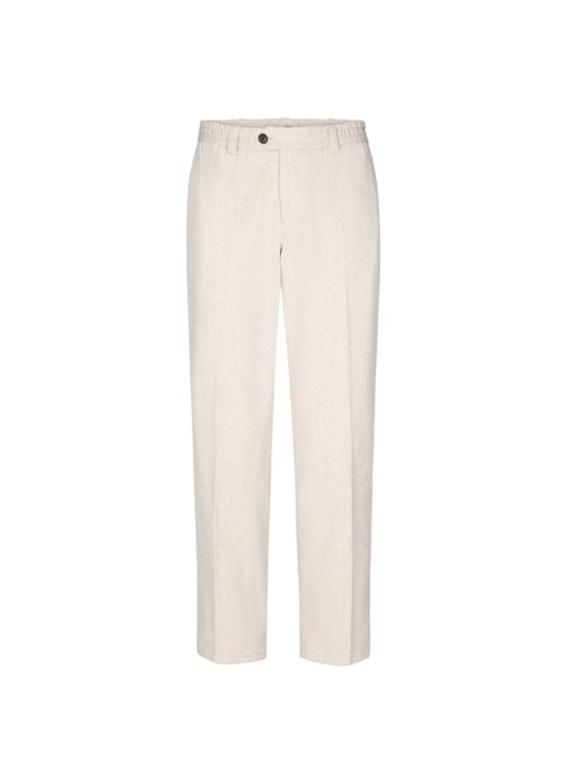 Profuomo Straight fit pantalon met steekzakken - voorkant gebroken wit