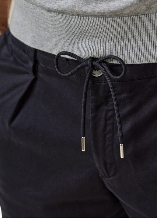 Profuomo Straight fit short met stretch - detail 4 donkerblauw