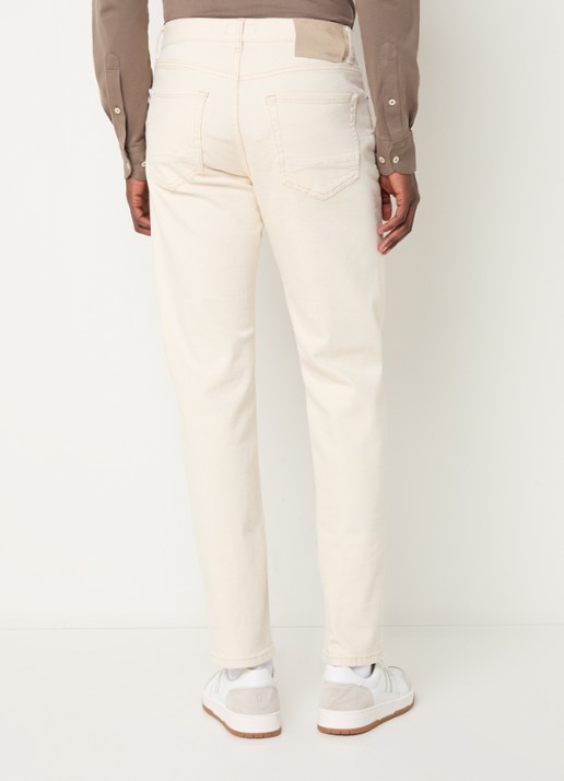 Profuomo Straight leg jeans met gekleurde wassing - achterkant gebroken wit