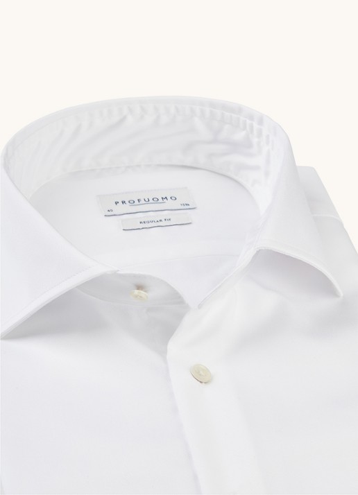 Profuomo Strijkvrij regular fit overhemd - detail 4 wit