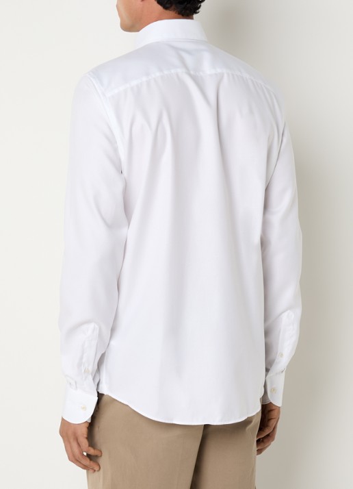 Profuomo Strijkvrij slim fit overhemd - achterkant wit
