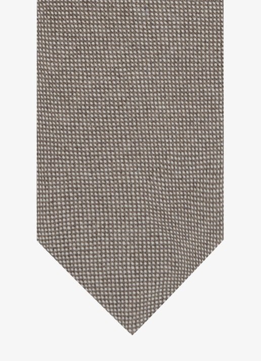 Profuomo Stropdas van wol - detail bruin