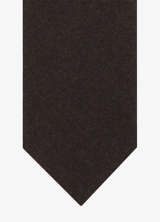 Profuomo Stropdas van wol - detail 2 donkerbruin
