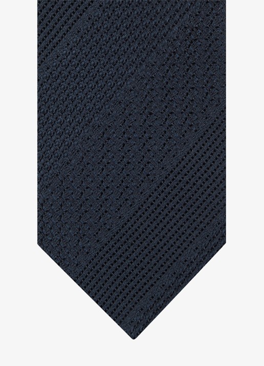 Profuomo Stropdas van zijde - detail 2 donkerblauw
