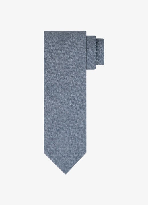 Profuomo Stropdas van zijde - voorkant 2 blauw
