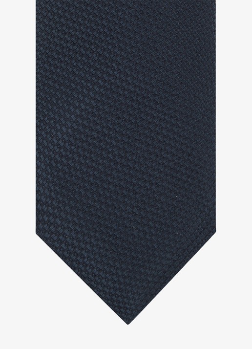 Profuomo Stropdas van zijde - detail 2 donkerblauw