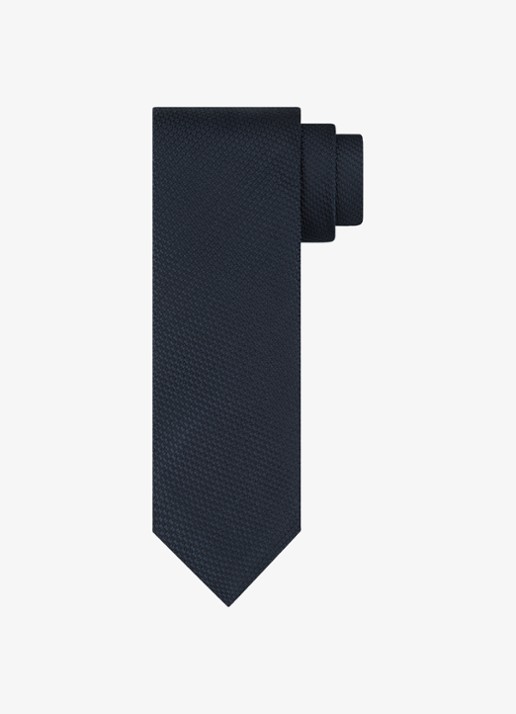 Profuomo Stropdas van zijde - voorkant donkerblauw