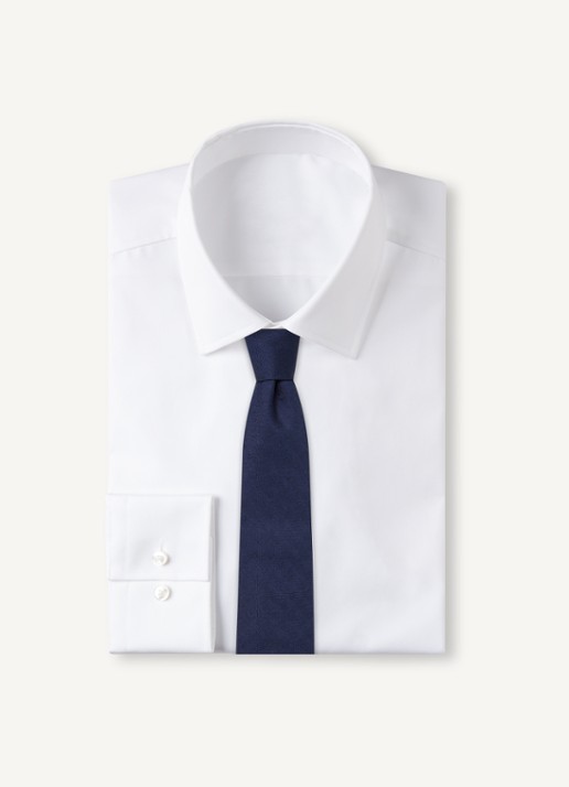 Profuomo Stropdas van zijde  - voorkant 3 blauw