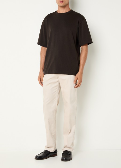 Profuomo T-shirt met stretch - voorkant 3 bruin