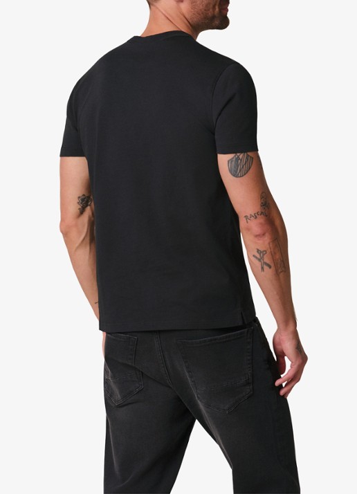 Profuomo T-shirt van jersey - achterkant zwart