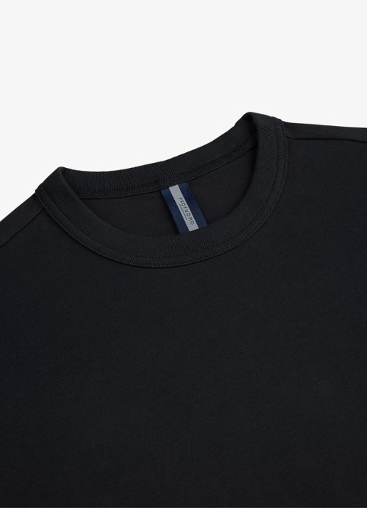 Profuomo T-shirt van jersey - detail 5 zwart