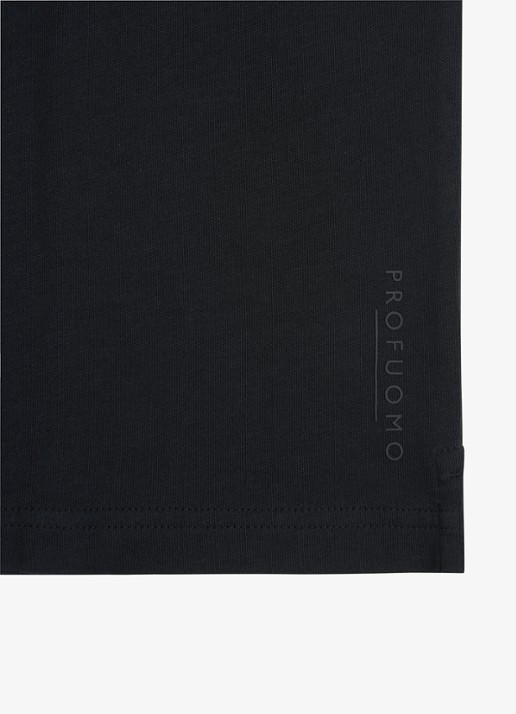 Profuomo T-shirt van jersey - detail 7 zwart