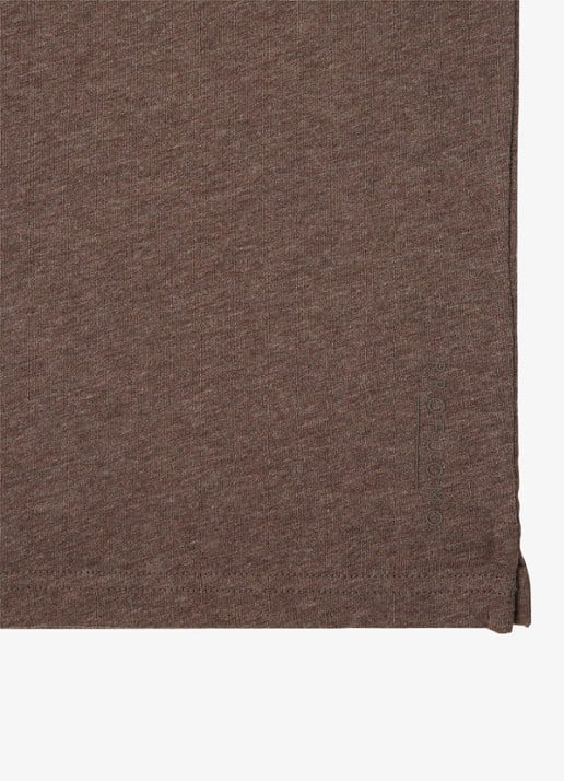 Profuomo T-shirt van jersey - detail 3 donkerbruin
