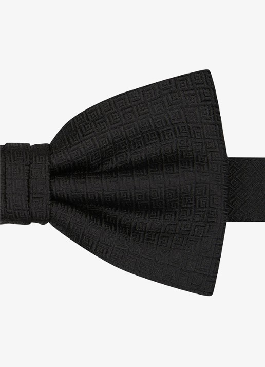 Profuomo Vlinderdas van zijde - detail zwart