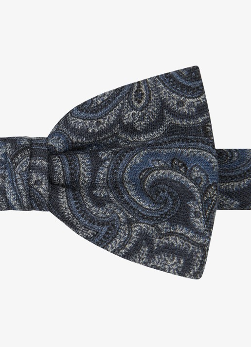 Profuomo Vlinderstrik van wol - detail donkerblauw
