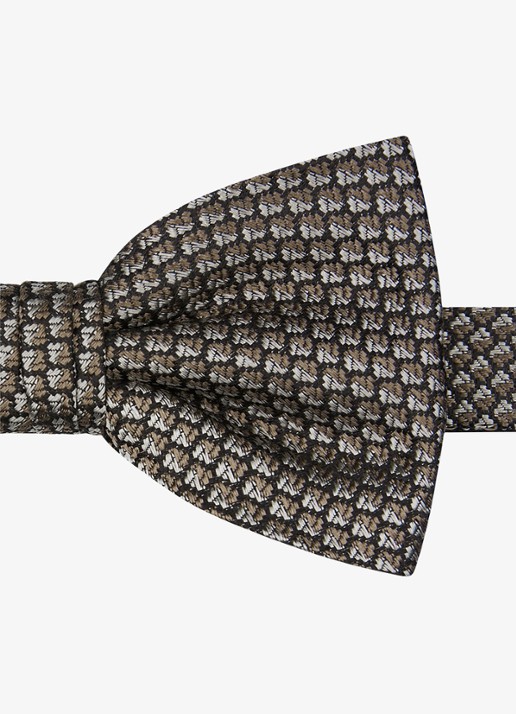 Profuomo Vlinderstrik van zijde - detail bruin