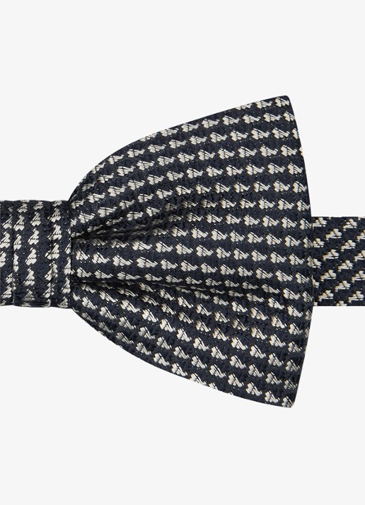 Profuomo Vlinderstrik van zijde - detail donkerblauw