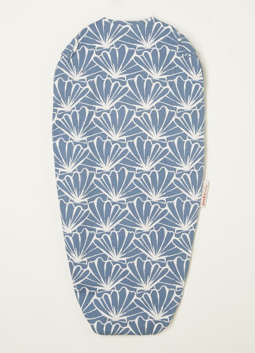 Puckababy Original mini slaapzak met print - achterkant 3 staalblauw
