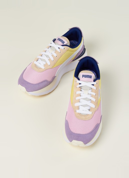 Puma Cruise Rider Silk Road sneaker met suède details - detail 2 roze