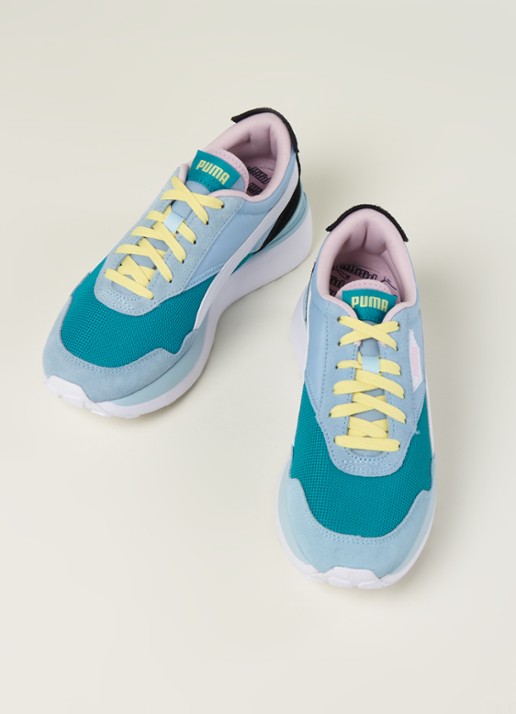 Puma Cruise Rider Silk Road sneaker met suède details - detail blauw