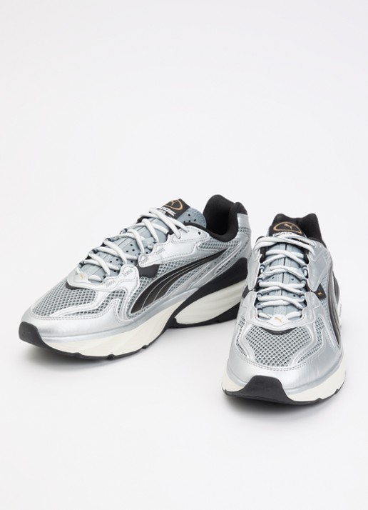 Puma Fade Nitro LS sneaker van mesh met metallic finish - detail zilver