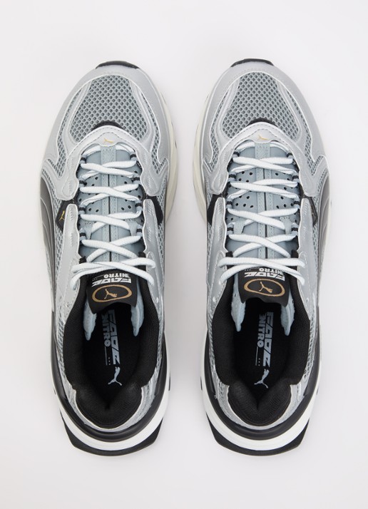 Puma Fade Nitro LS sneaker van mesh met metallic finish - detail 2 zilver