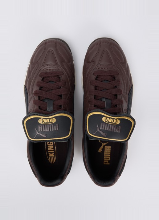 Puma King Indoor sneaker van leer - detail 4 bruin